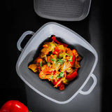 Royalford Nonstick Cookware Sets RF12487 Pots and Pans Set, Cooking Sets, Suitable for all stoves, Aluminum Die Cast Body with 3 Layer Granite Coating Tempered Glass Lid Dishwasher Safe 7PCS