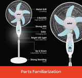 Sanford Rechargeable Stand Fan Model no: SF6600RSFN